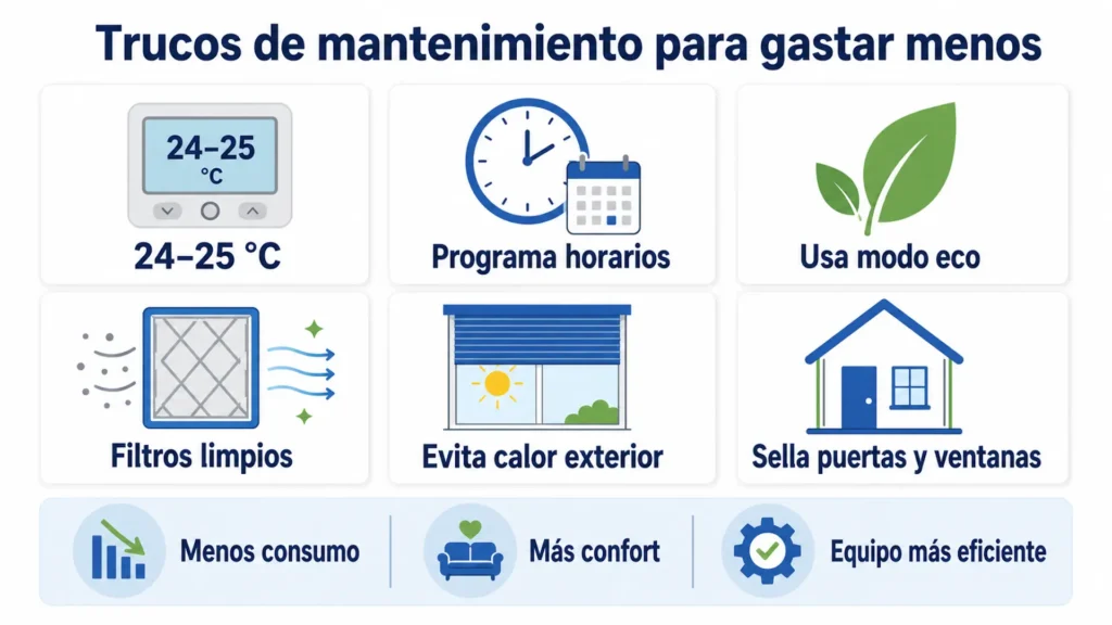 Trucos de mantenimiento para gastar menos con el aire acondicionado