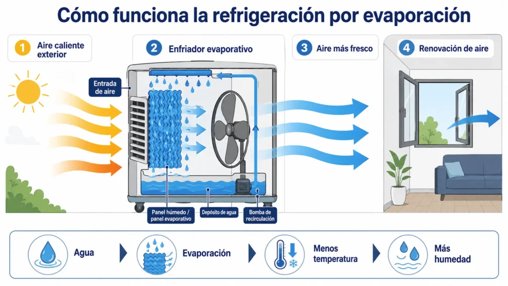 Cómo funciona la refrigeración por evaporación