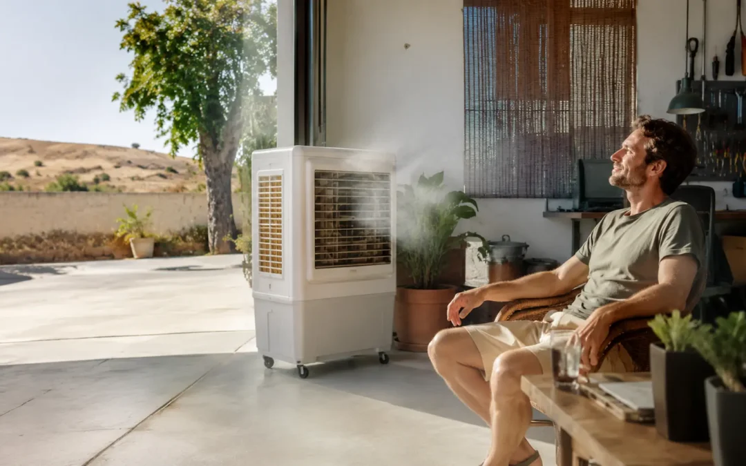 Refrigeración por evaporación en terraza o espacio semiabierto