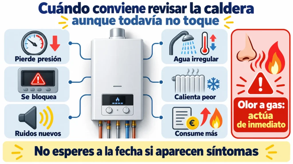 Revisión obligatoria de caldera: cada cuánto toca y qué revisar 3 Síntomas que indican que conviene revisar la caldera antes de tiempo