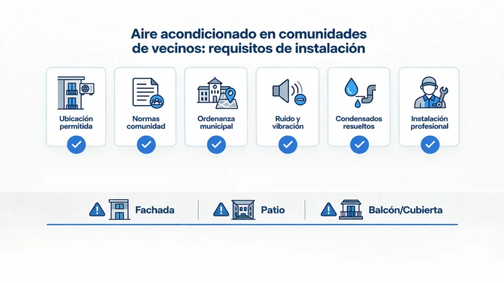requisitos aire acondicionado en comunidades de vecinos