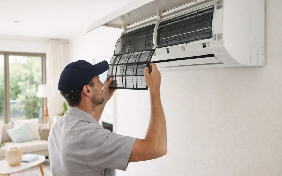 Puesta a punto del aire acondicionado con revisión de filtros